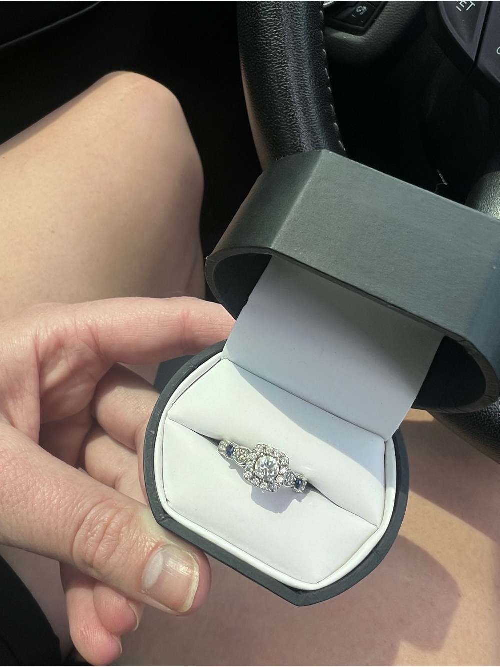 Vera Wang White Gold Diamond Halo Ring